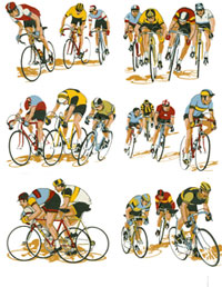 Cyclists - 6 pc. Set (Bike riders)