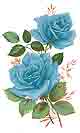 Blue Roses - 4 PCS.