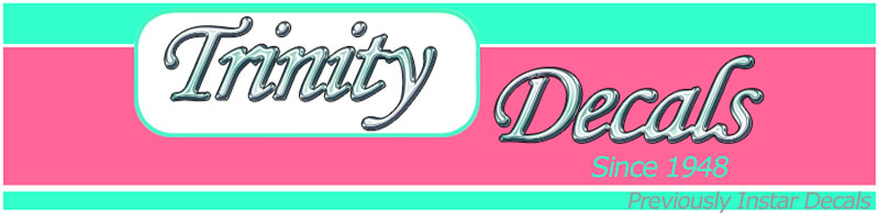 Trinity Decals, Ceramic decals, Glass decals, custom water slide decals