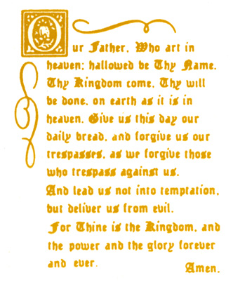 Religious - Lord's Prayer - Bright Gold