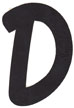 5 1/2 in. Black Letter D