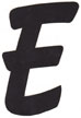 5 1/2 in. Black Letter E