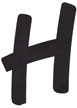 5 1/2 in. Black Letter H