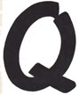 5 1/2 in. Black Letter Q