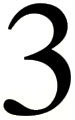 3 1/4 in. Black House Numbers (Times New Roman)