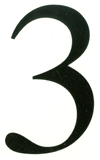 3 1/4 in. Black House Numbers