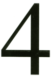 4 in. Black House Numbers