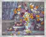 Country Charm Florals, Pitcher, Bowl of Apples - Mural