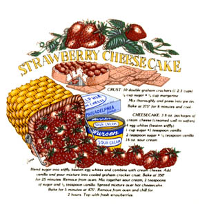 Recipes - Strawberry Strawberries Cheesecake