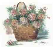 Basket of Pink Roses