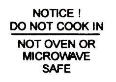 Do Not Cook In' Backstamp