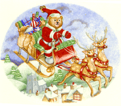 Teddy Santa - Sleigh