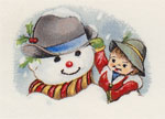 Snowman and Child