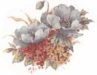 Victorian Florals - Poppies, Hydrangea