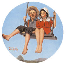 Famous Artist Series - Boy and Girl Swinging