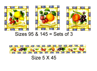 Summer Fruit Accents - Lemon & Raspberries, Pomegrante, Orange & Strawberries
