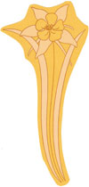 Deco Floral Etched in Gold - Lily