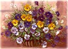 Pansies Basket Mural