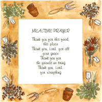 Mealtime Prayer and Herbs with Border