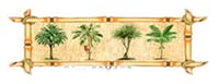 Palm Trees With Square Bamboo Border