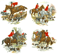 Hunt Scenes - horses, dogs, riders