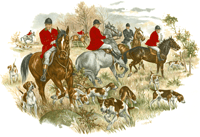Hunt Scenes - horses, dogs, riders