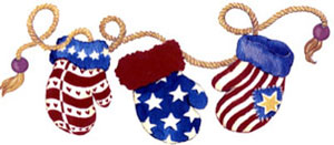 Christmas - Patriotic Mittens