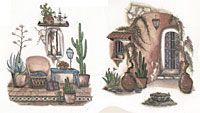 CACTUS SCENE SET 2 PIECE