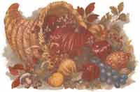 Cornucopia - Pumpkin, Grapes, Gourds