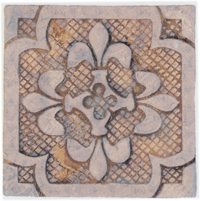 Brown Fleur-de-Lis  Accent With Raised Enamel
