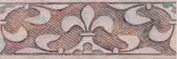 Fleur-de-Lis Brown Border With Raised Enamel