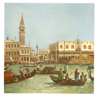 The Bucintoro returning to the Molo, Italy - Canaletto