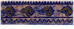 Blue with GOLD Shells and Trim Border