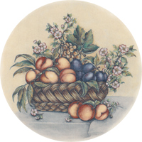 Basket of Fruits with Blossoms