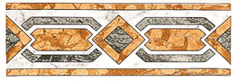 Brown-Green Border  Inlay with Bright  Gold