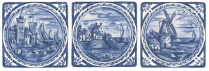 Blue Delft Scenes - Square