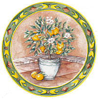 Topiary Fruit II - Oranges