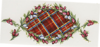 RED PLAID HEATHER MEDALLION