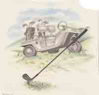 Golf Cart, Club, Ball
