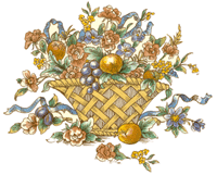 Victorian Basket - Fruit, Flowers