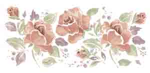 Tasmin Floral Flowers - Watercolor Rose MUG WRAP