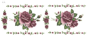 Roses - Pink Border