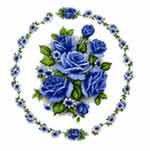 Roses - Blue Rosette