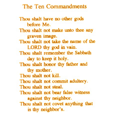 Religious - The Ten Commandments - Bright Gold