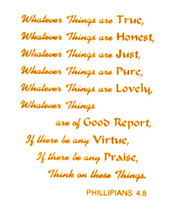 Religious - Phillipians 4:8 - Bright Gold