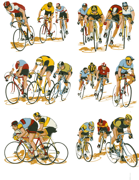 Cyclists - 6 pc. set (Bike Riders)