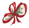 CHRISTMAS RIBBONS With MISTLETOE