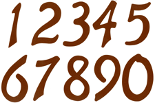 Numbers (Brown) - 10 pc. set