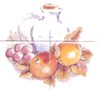 WINE AND FRUIT ACCENT WINE JUG, APPLES, ORANGES, GRAPES