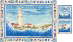 CRYSTAL LIGHTHOUSE SCENE WITH ACCENTS